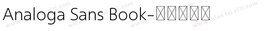 Analoga Sans Book字体转换